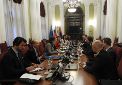 14 November 2019 The members of the Foreign Affairs Committee with the delegation of the Committee on European Affairs of the Chamber of Deputies of the Parliament of the Czech Republic 